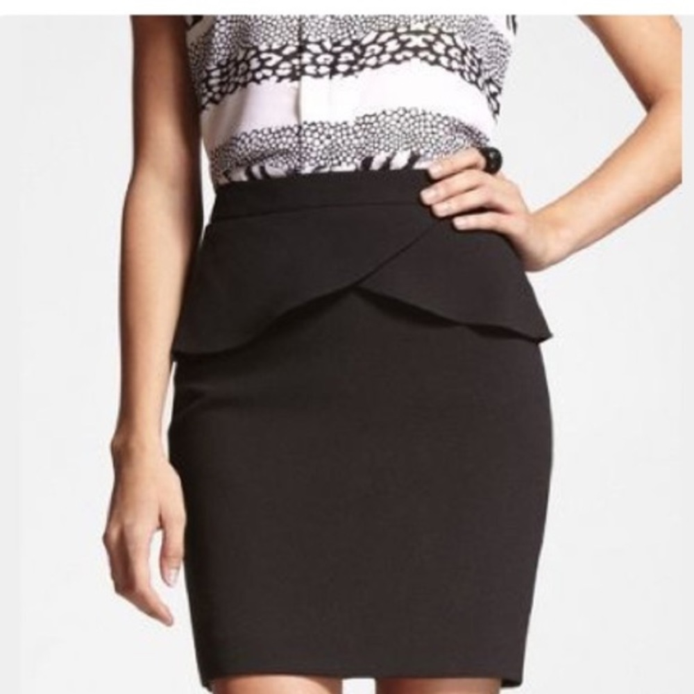Express black pencil skirt BRAND NEW Peplum top